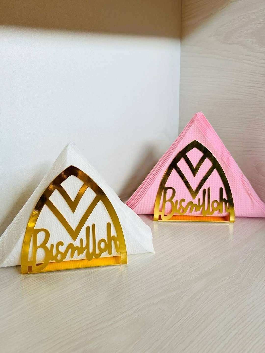 Салфетница или подставка для салфетки, для стола, Bismillah, в наборе 2 шт, декор для кухни