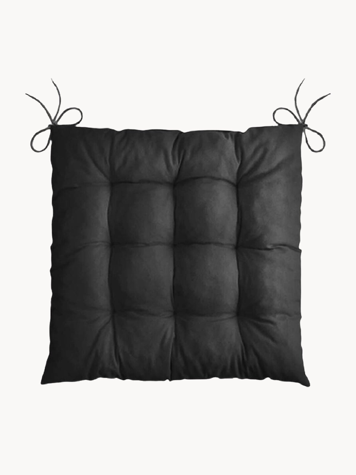 Подушка на стул квадратная с завязками 40х40 см