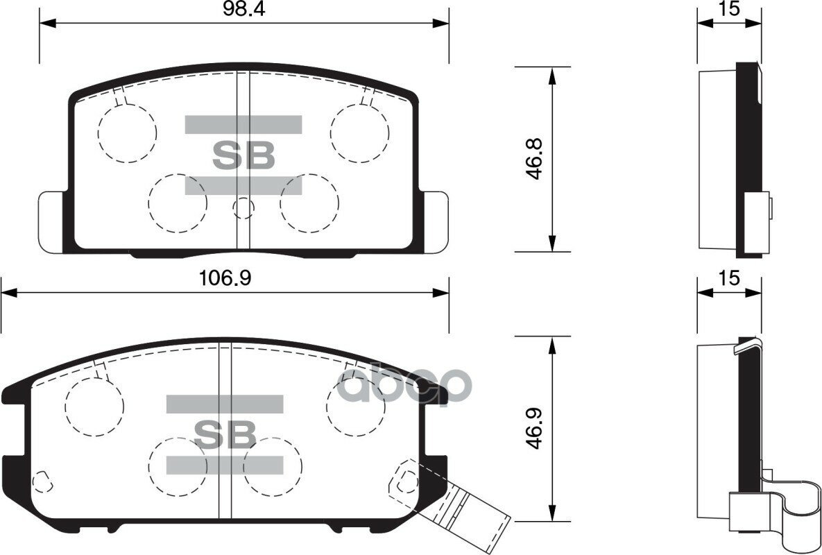 Колодки Тормозные Задние Sp1437 Sangsin brake арт. SP1437