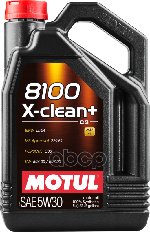 MOTUL Масло Моторное Motul X-Clean+ C3 8100 5W-30 5L