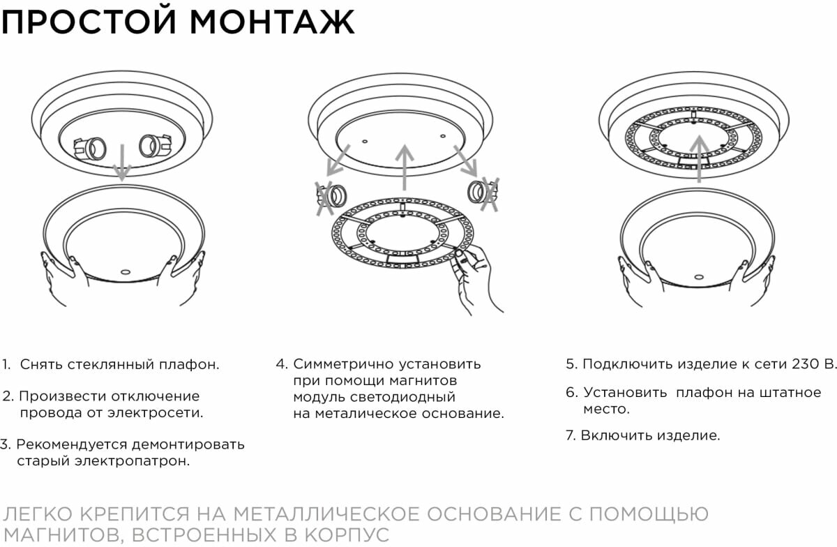 Модуль светодиодный Apeyron 230В 72Вт 5200Лм с пультом управления ССТ - фото №16