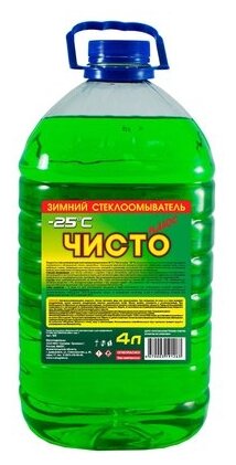 Стеклоомывающая жидкость Sintec, "Чисто Плюс" -25 С 4л ПЭТ 505