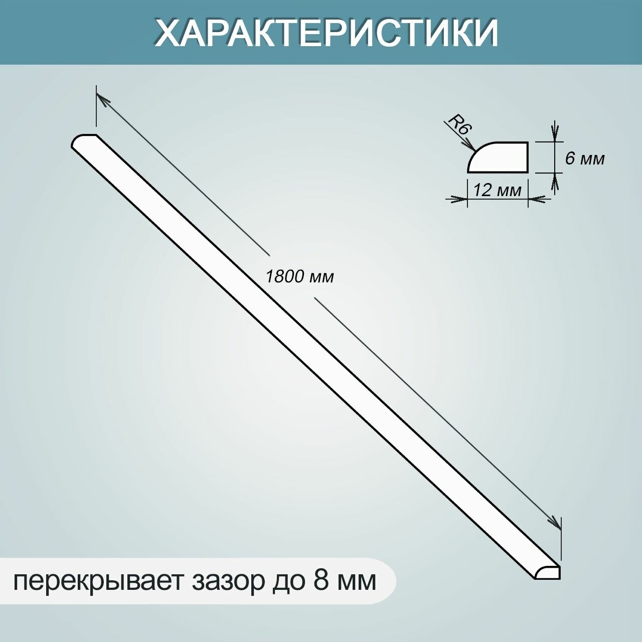 Акриловый плинтус/нащельник для подоконника BNV СВ12 180 см, серый цвет с вкраплениеми - фотография № 7