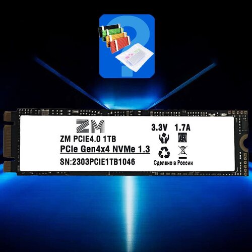 SSD 1TB m2 Nvme pcie 40 qlc tlc ZM 559900₽