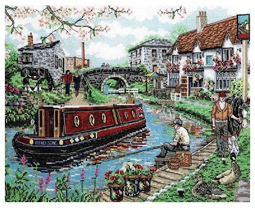 Anchor PCE936 Country Canal Счетный крест 31 x 25 см Набор для вышивания