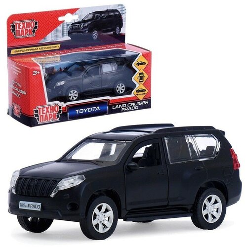 Машина металлическая Toyota prado 12см, цвет чёрный, открывающиеся двери, инерционная машина металлическая toyota prado 12см цвет чёрный открывающиеся двери инерционная