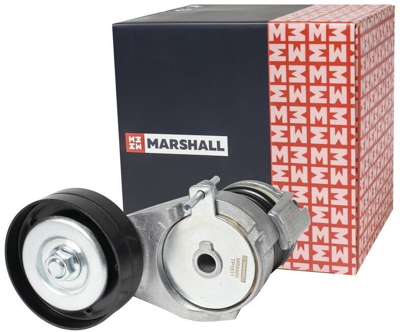 Натяжитель приводного ремня MARSHALL MS6466 Audi A3 (8L, 8P) 96-; Skoda Octavia I (A4) 96-; VW Golf IV 97-; кросс-номер INA 534013830; OEM 032145299A