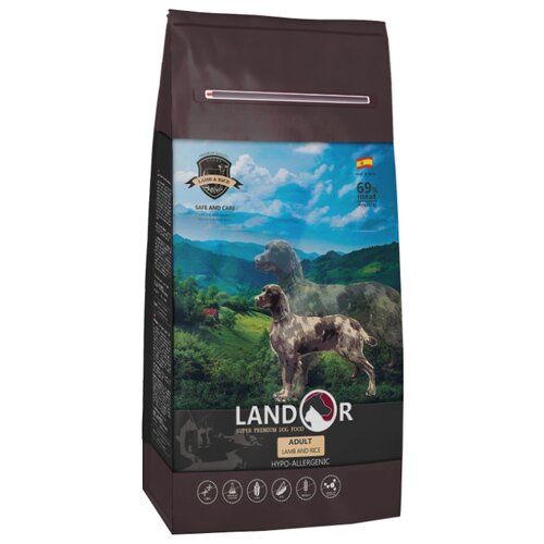 фото Корм для собак Landor (1 кг) Adult Lamb with Rice с мясом ягненка