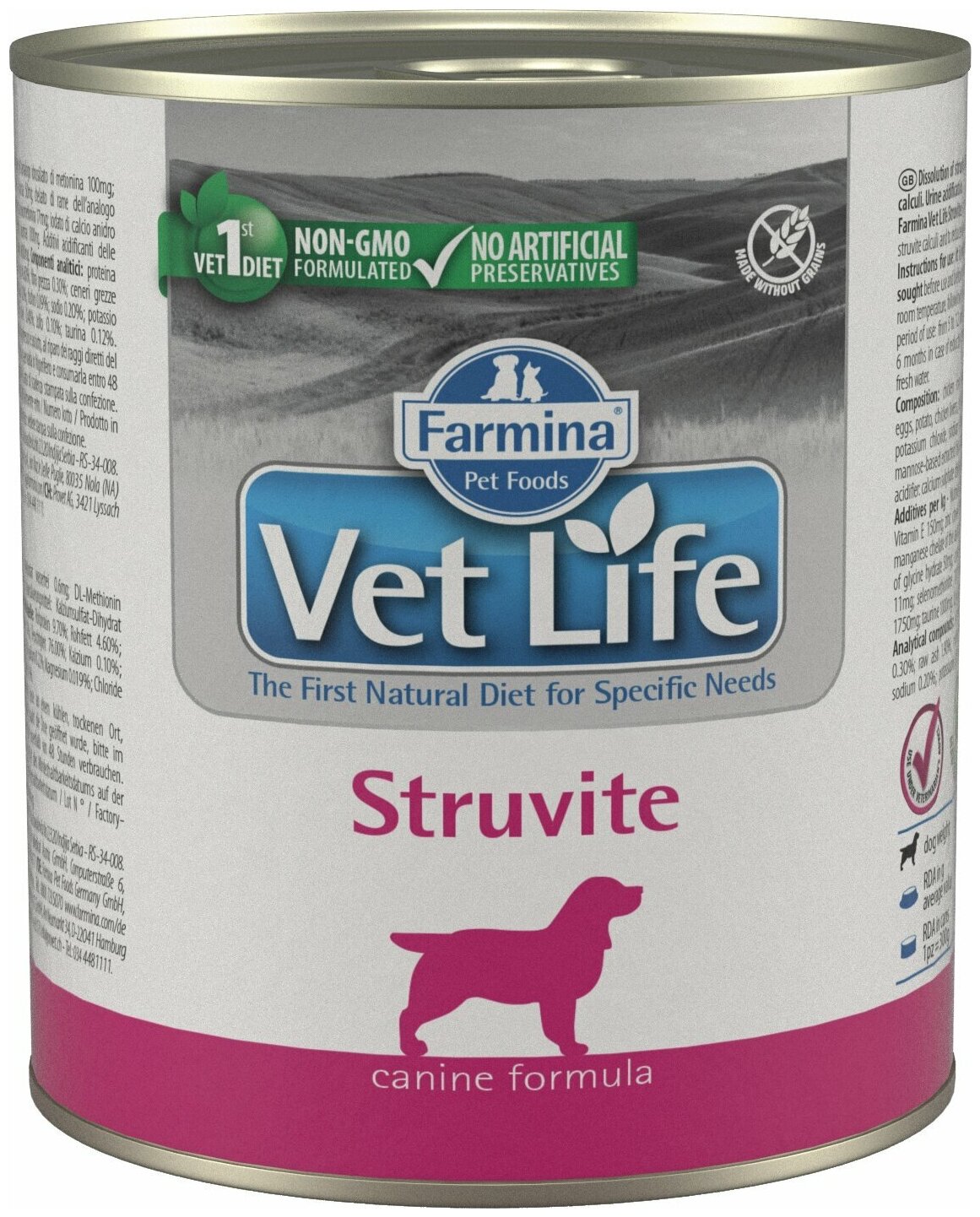 Влажный корм Farmina Vet Life Struvite для собак при мочекаменной болезни 300 г