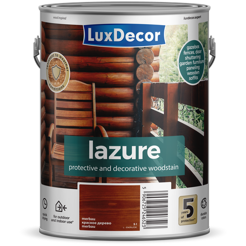 LuxDecor лазурь для дерева 2.5 л Белый