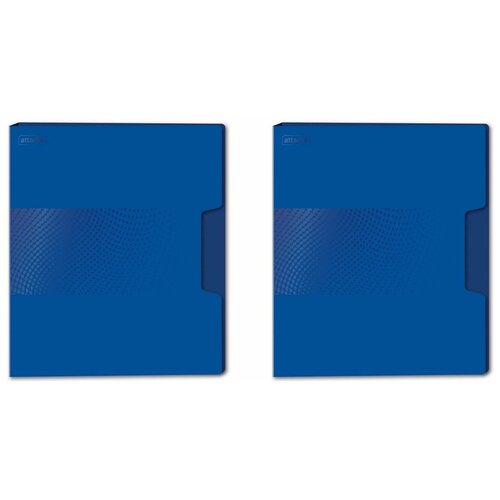Attache Папка с зажимом Digital, синяя, 2 шт папка с зажимом attache digital а4 до 120л пластик синяя