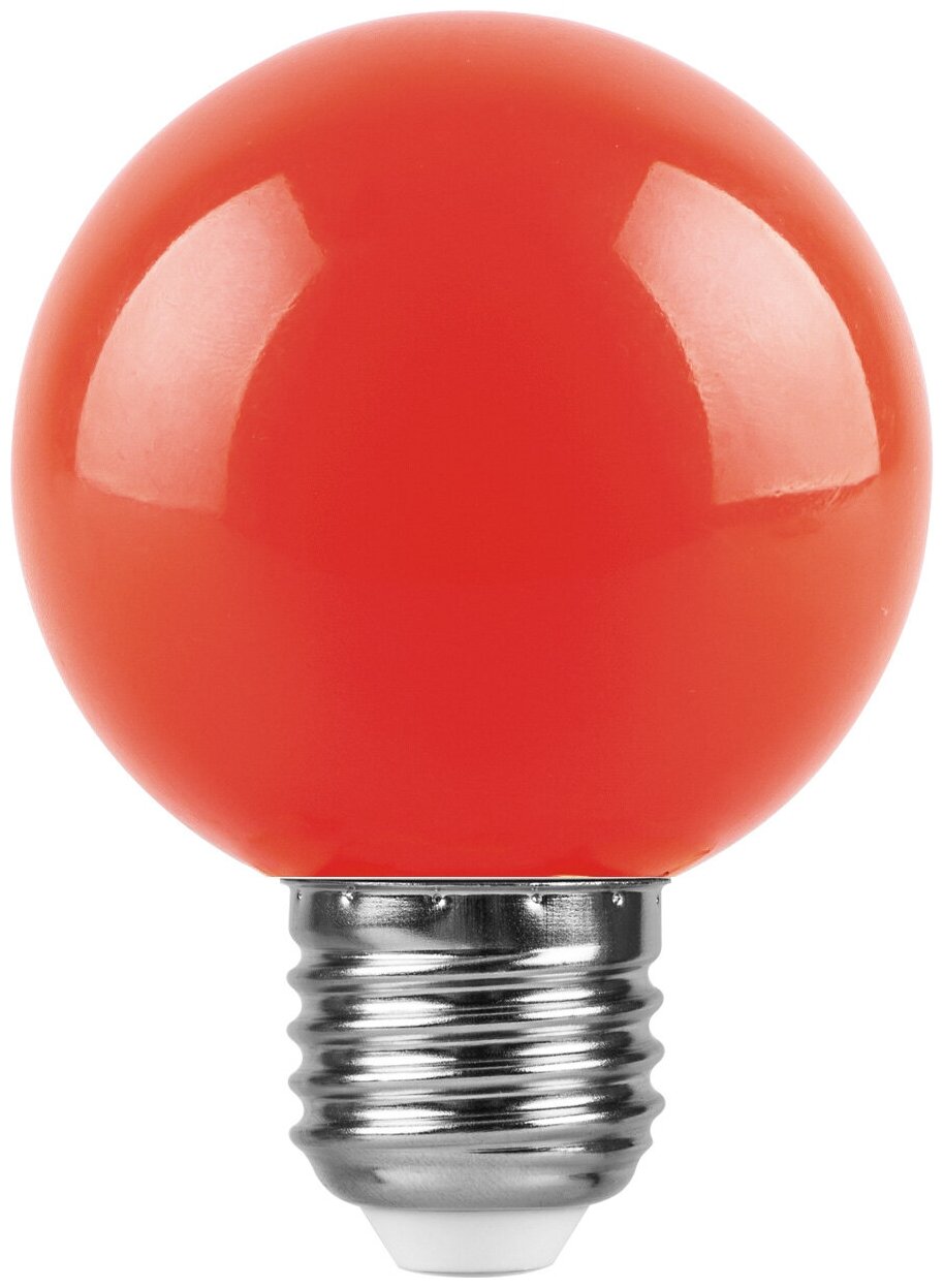 Лампа светодиодная FERON LB-371 арт. 25905, G60 (шар) 3W E27 (красный) 230V