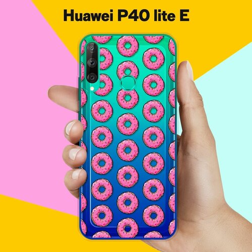 Силиконовый чехол Пончики на Huawei P40 Lite E силиконовый чехол на huawei p40 lite e хуавей п40 лайт е главное фыр фыр