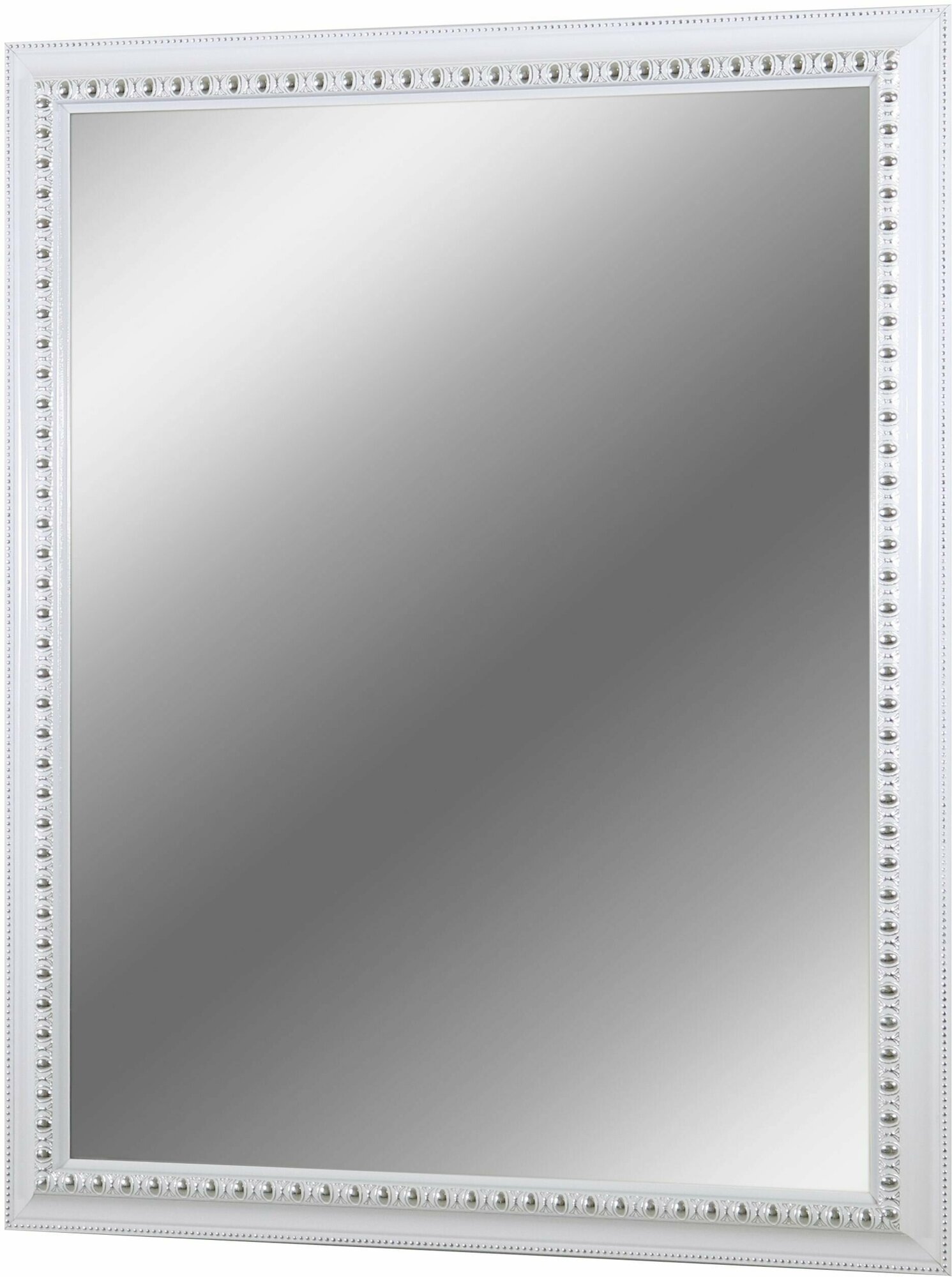 Зеркало настенное для прихожей прямоугольное интерьерное "Медальон" белый 400х500 - фотография № 14