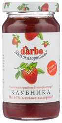 Конфитюр d'arbo Низкокалорийный Клубника, без сахара, банка 220 г