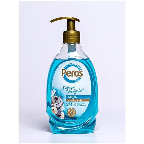 Жидкое мыло для рук Peros антибактериальное детское с дозатором аромат морской бриз 400 мл, Турция
