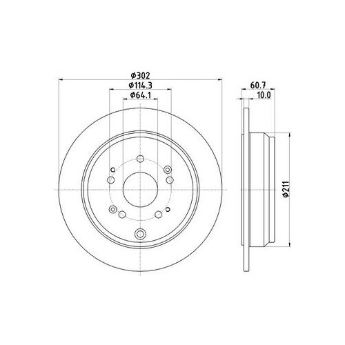 фото Диск тормозной | зад | nisshinbo nd8020k