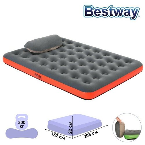 bestway матрас надувной queen 67003 203 x 152 x 22 см bestway Bestway Матрас надувной Roll & Relax, 203 x 152 x 22 см, 67703 Bestway