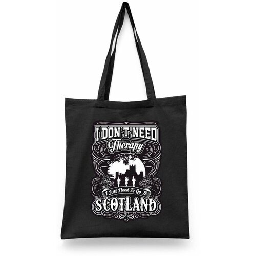 фото Сумка-шоппер унисекс каждому своё "шотландия/scotland" черная