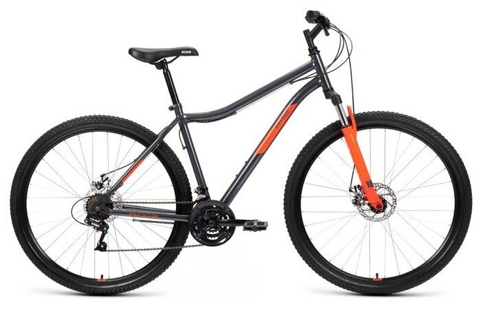 Велосипед Altair MTB HT 29 2.0 D (2022) (Велосипед ALTAIR MTB HT 29 2.0 D (29" 21 ск. рост. 19") 2022, темно-серый/красный, RBK22AL29171)