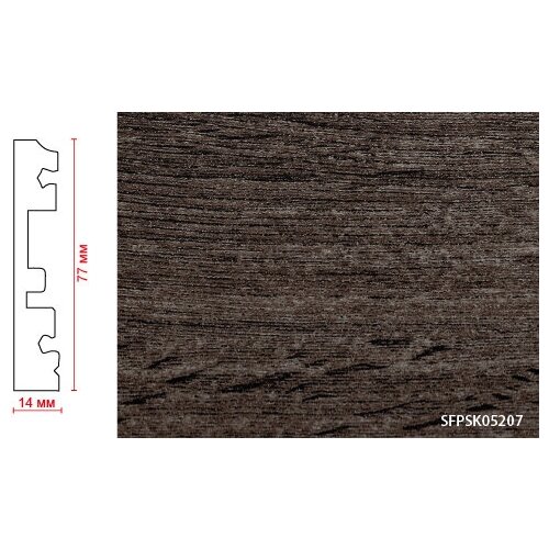 Плинтус Balterio SmartFinish ламинированный 77 мм SFPSK05207 Дуб 2400х77х14 мм, 6шт/уп.