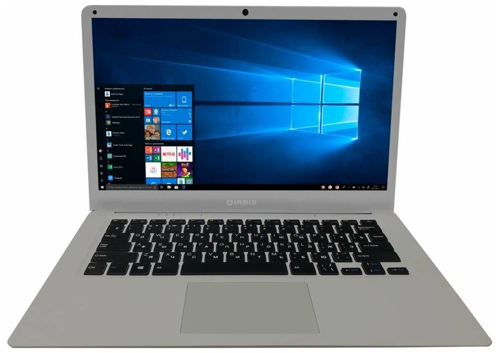 14" Ноутбук Irbis NB68 1920x1080, Intel Atom Z3735F 1.333 ГГц, RAM 2 ГБ, SSD 32 ГБ, Intel HD Graphics, Windows 10 Home, серый