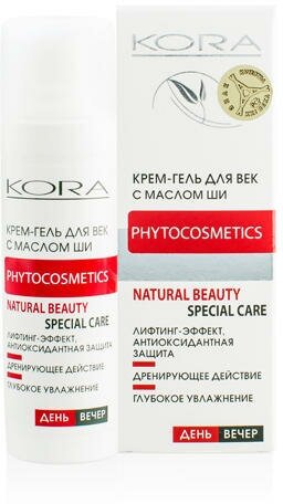 КОRА PHITOCOSMETICS Natural Beauty Крем-гель для век с маслом ши, лифтинг-эффект антиоксидантная защита 30мл