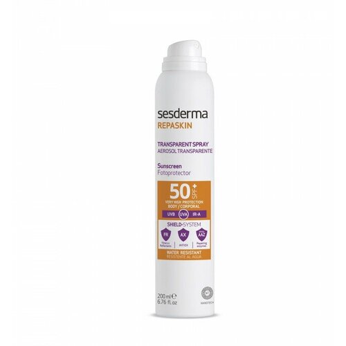 REPASKIN TRANSPARENT SPRAY(AEROSOL) Спрей солнцезащитный прозрачный для тела SPF 50, 200 мл спрей солнцезащитный влагостойкий spf50 laboratorios babe transparent sunscreen wet skin 200 мл