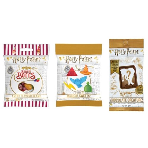 фото Набор сладостей jelly belly конфеты гарри поттера bertie bott's 54 гр. + мармелад magical sweets 59 гр. + шоколад фантастические твари 15 гр. (3 шт.)