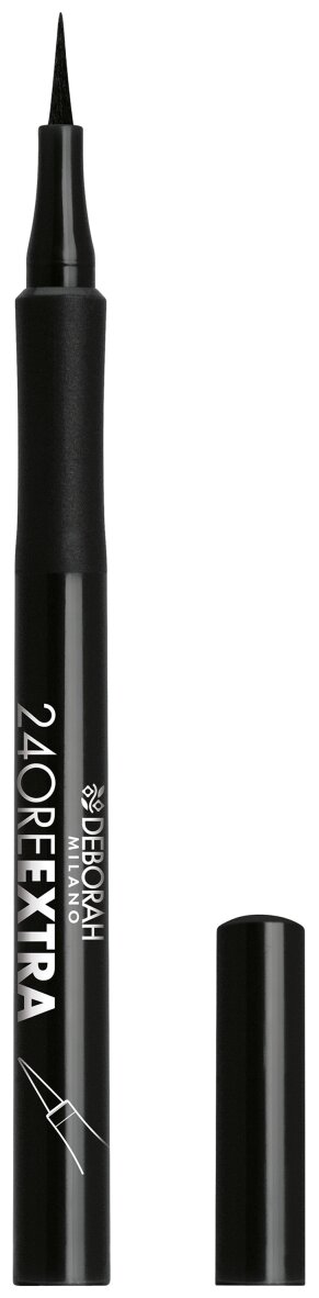 DEBORAH Подводка-фломастер для век Eyeliner Pen 24Ore Extra, оттенок черный