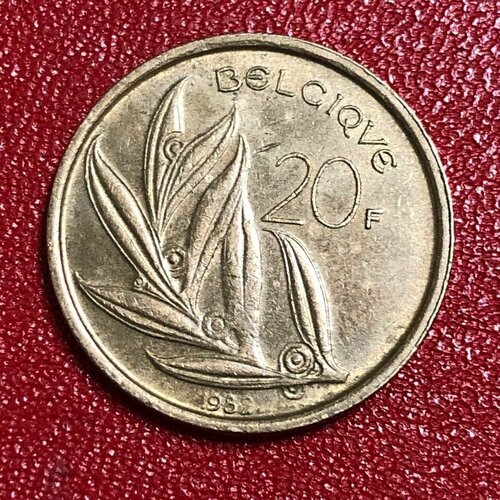 Монета Бельгия 20 франков 1982 год # 4-7 монета бельгия 5 франков 1988 год 4