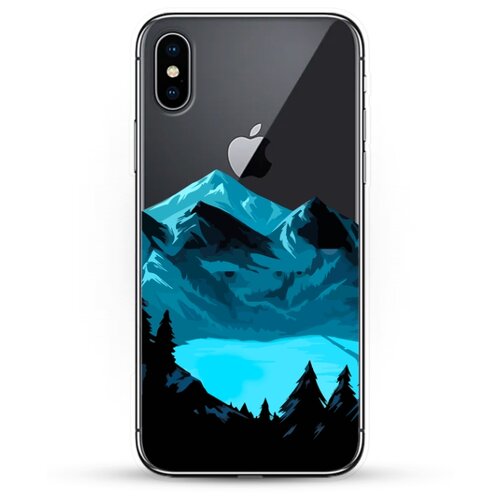 фото Силиконовый чехол горы и озеро на apple iphone xs max andy & paul