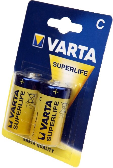 Батарейки Varta R14 C BL2 Heavy Duty 1.5V, 2 шт