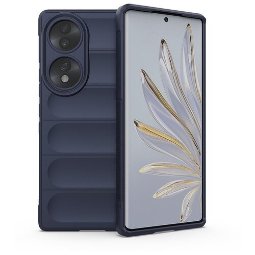 Противоударный чехол Flexible Case для Honor 70 синий