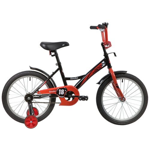 Детский велосипед Novatrack Strike 18 (2020) черный/красный 10 (требует финальной сборки)