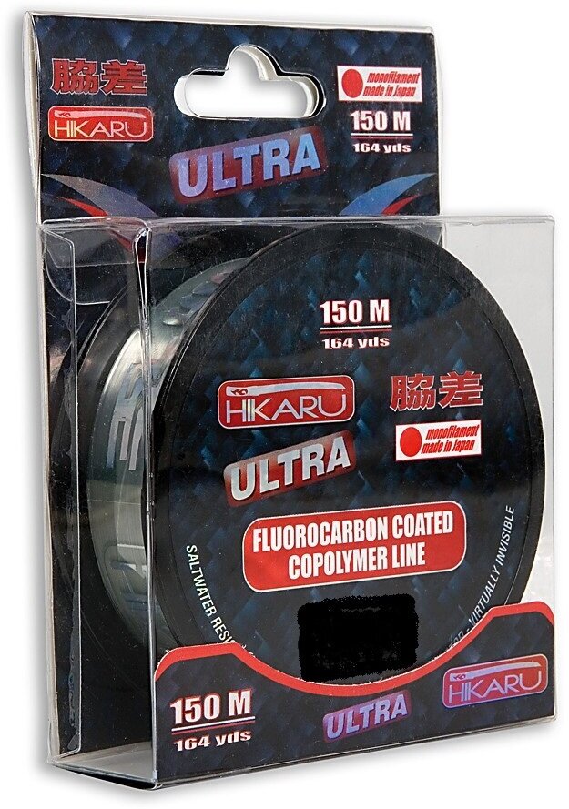 Леска LINEA EFFE Hikaru Ultra Fluorocarbon coated 150м, 0,14мм, 3,0кг, цв. прозрачный, 1 шт.