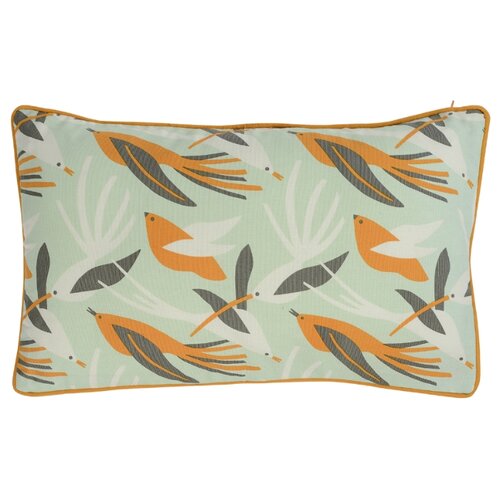 фото Чехол tkano для подушки мятного цвета с дизайнерским принтом birds of nile из коллекции wild, 30х50 см