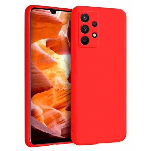 смартфон samsung galaxy a23 sm a235 4 128gb orange Накладка силиконовая Silicone Cover для Samsung Galaxy A23 A235 красная