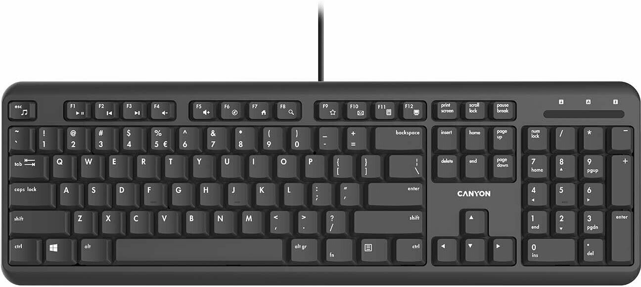 Проводная клавиатура Canyon CNS-HKB02-RU, черный