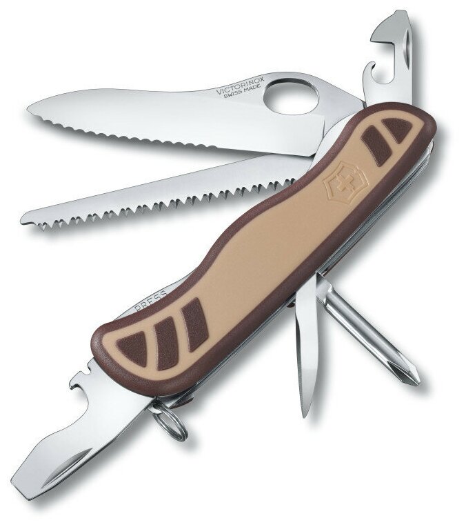 Нож перочинный Victorinox Swiss Soldier's Knife 08 (бежево-коричневый) 111 мм, 10 функций, 0.8461.MWC941