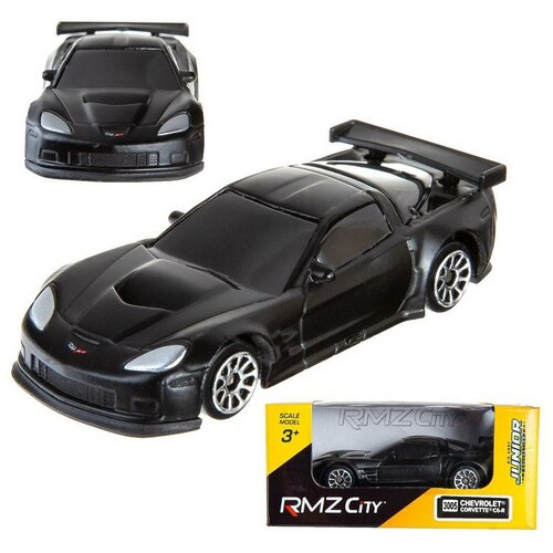 Машинка металлическая Uni-Fortune RMZ City 1:64 Chevrolet Corvette C6R, без механизмов, черный матов