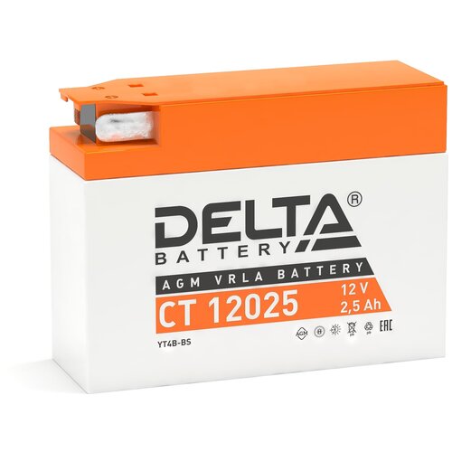 Аккумулятор Delta Battery СТ 12025 12 V, 2.5 Ah (114х39х87 мм)