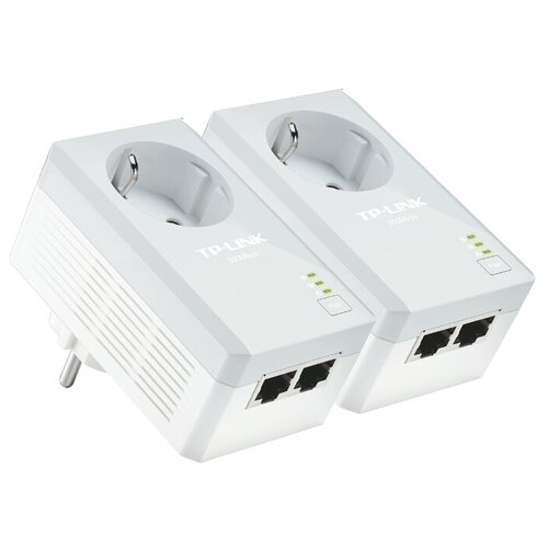 Комплект адаптеров Powerline TP-LINK TL-PA4020P KIT сетевой адаптер powerline tp link tl wpa4220 av600 fast ethernet антенна внутренняя