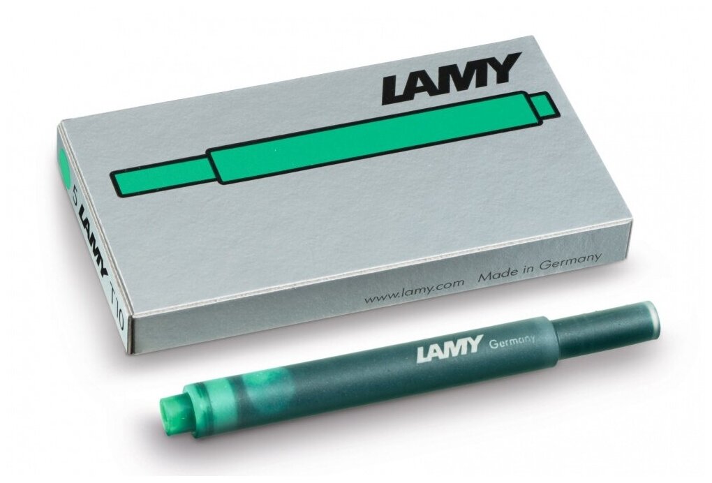 Картриджи для перьевой ручки Lamy T10, Зеленый, 5 шт.