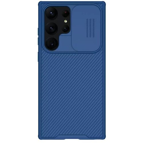 Противоударный чехол с защитой камеры Nillkin CamShield Pro Case для Samsung Galaxy S23 Ultra, синий