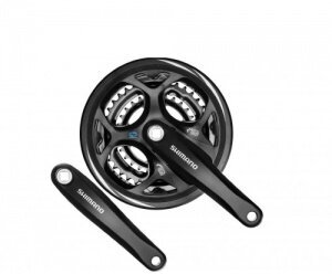 Система шатунов Shimano Altus M311, 170 мм, Кв, 42/32/22Т Черный — фото 1