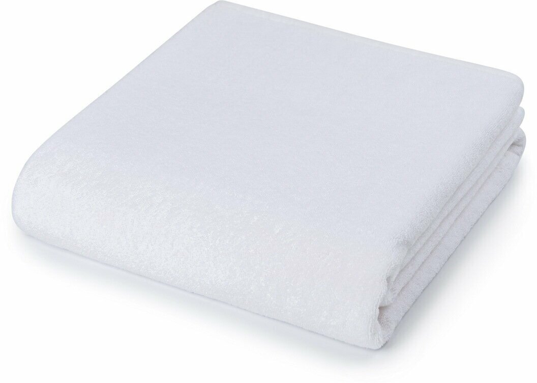 Махровое полотенце без бордюра, белое - фотография № 3