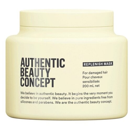 Authentic Beauty Concept восстанавливающая маска для волос Replenish mask, 236 г, 200 мл, банка authentic beauty concept масло флюид indulging fluid oil для всех типов волос 100 мл