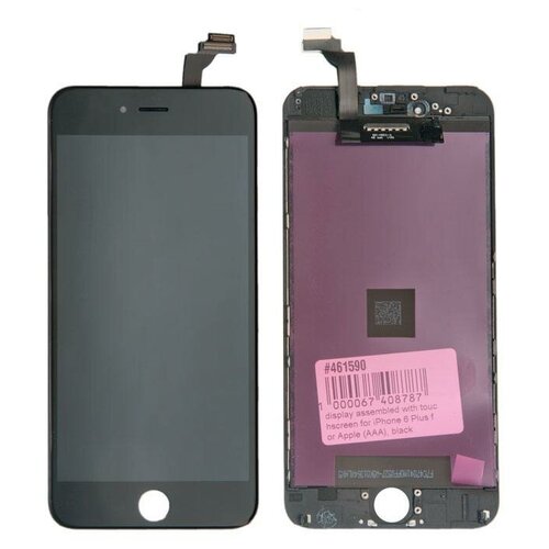 Дисплей в сборе с тачскрином для Apple iPhone 6 Plus (AAA), чёрный дисплей в сборе с тачскрином для apple iphone x tft чёрный