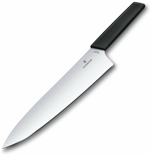 Нож разделочный VICTORINOX Swiss Modern, лезвие 25 см, черный, в блистере 6.9013.25B